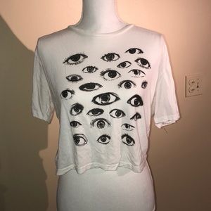LIMITED EDITION BRANDY MELVILLE “eyes” CROP TOP